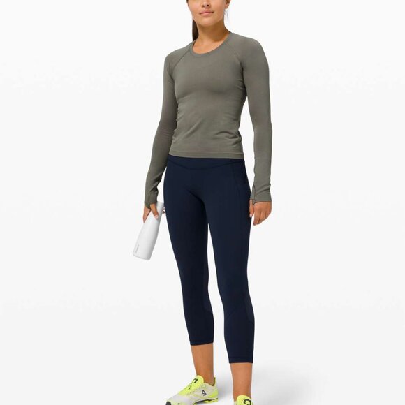 Lululemon Swiftly Tech Long-Sleeve Shirt 2.0 *Race Length Size 6 Grey Sage - Picture 5 of 12